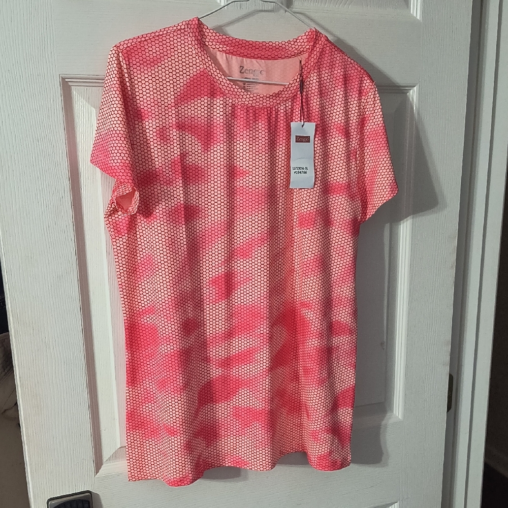 Zengjo NEW Pink Honeycomb Athletic Shirt